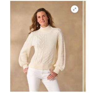 Sundance Cream Turtleneck Sweater